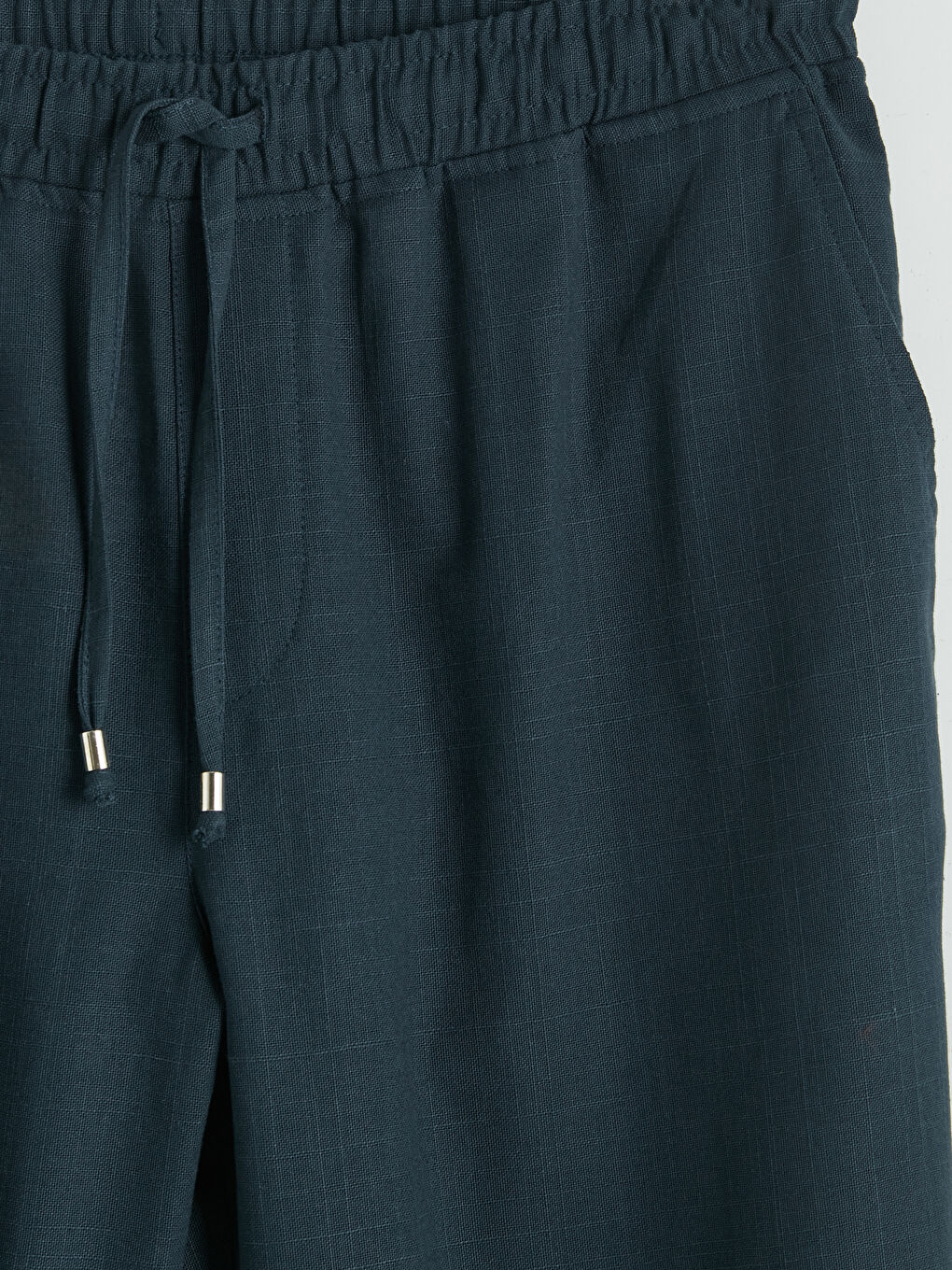 Standard Fit Linen Look Men's Trousers-2