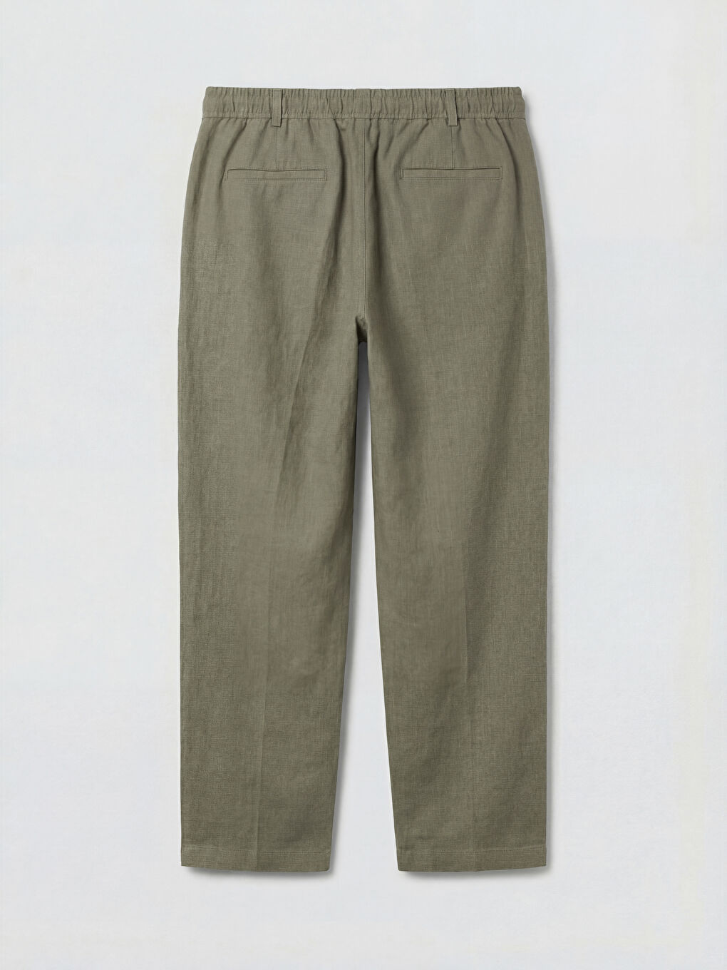 Standard Fit Linen Look Men's Trousers-2