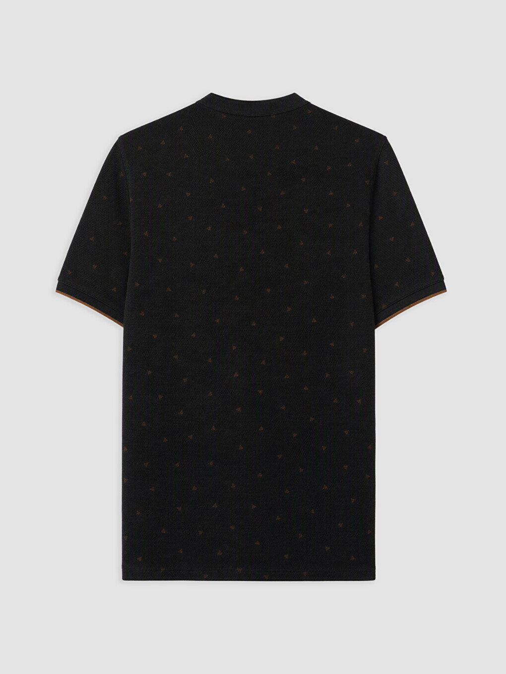 Grandad Collar Patterned Men's T-shirt-5