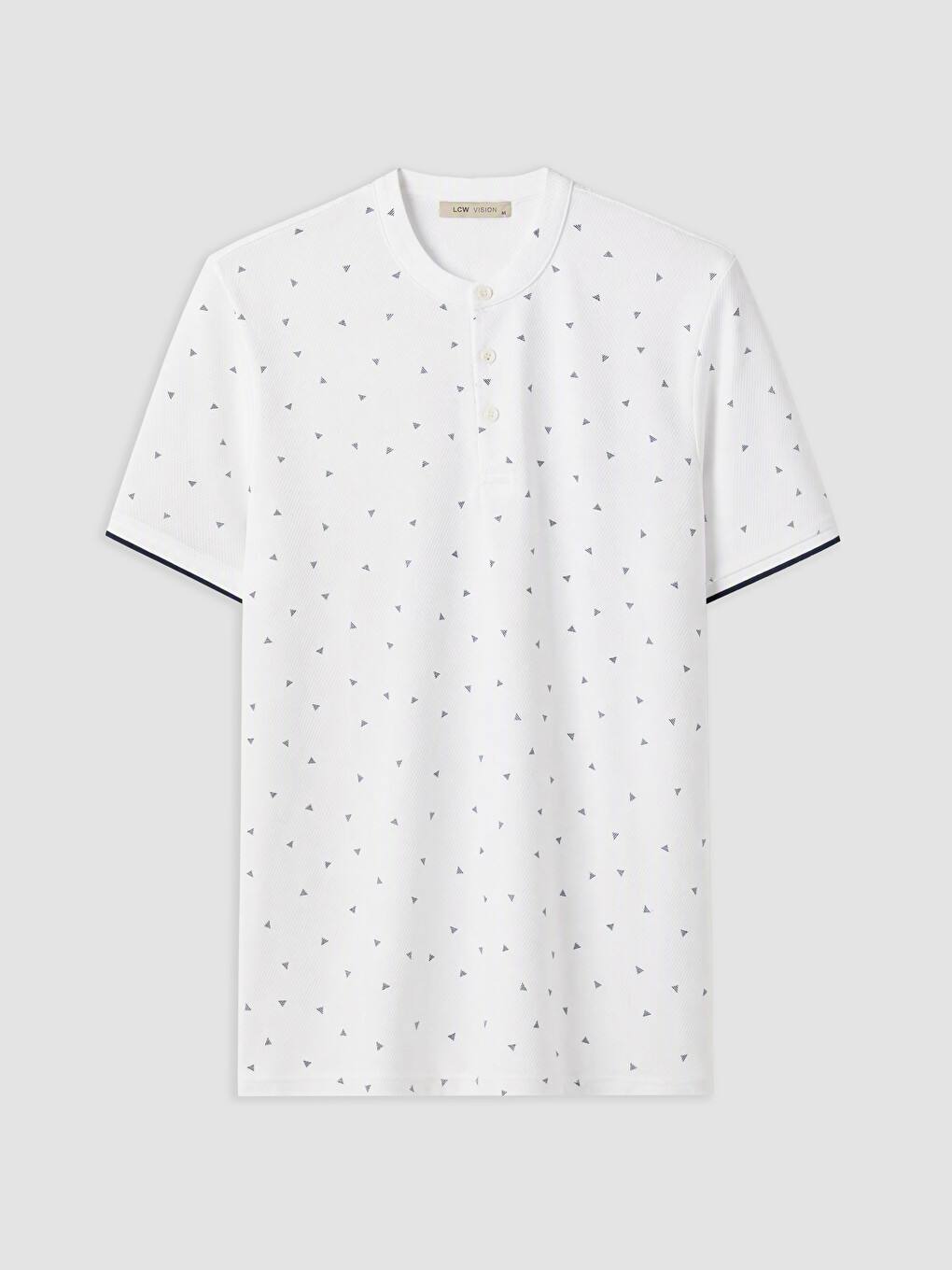 T-shirt À Motifs Pour Homme À Col Officier-4