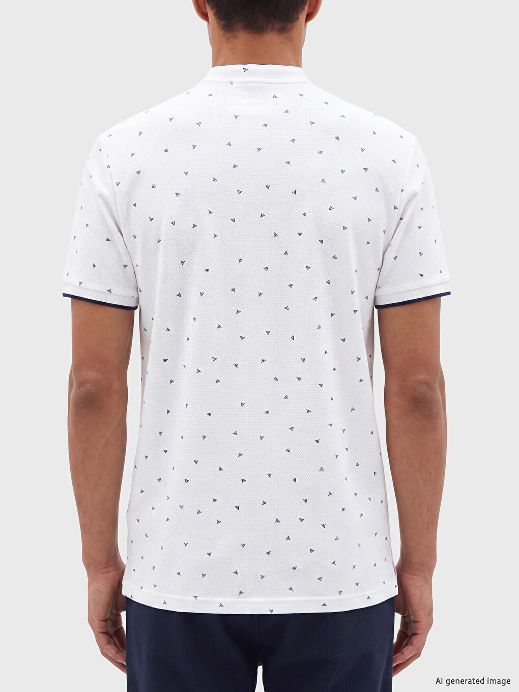 T-shirt À Motifs Pour Homme À Col Officier-3