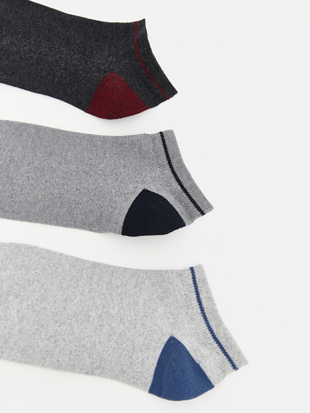 Antrasit Erkek Patik Çorap 3'lü-1