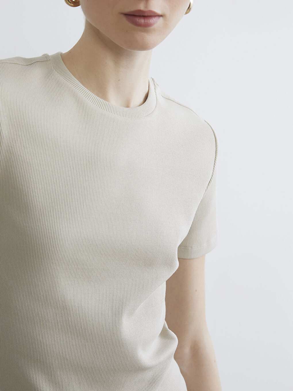 Женщины Серый Футболка-2