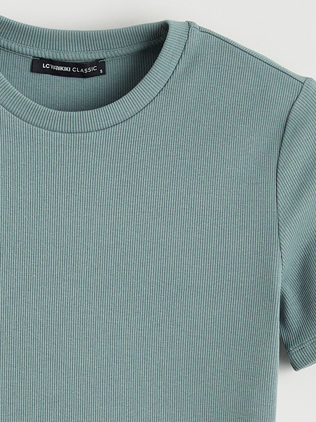 Женщины Голубой Футболка-1