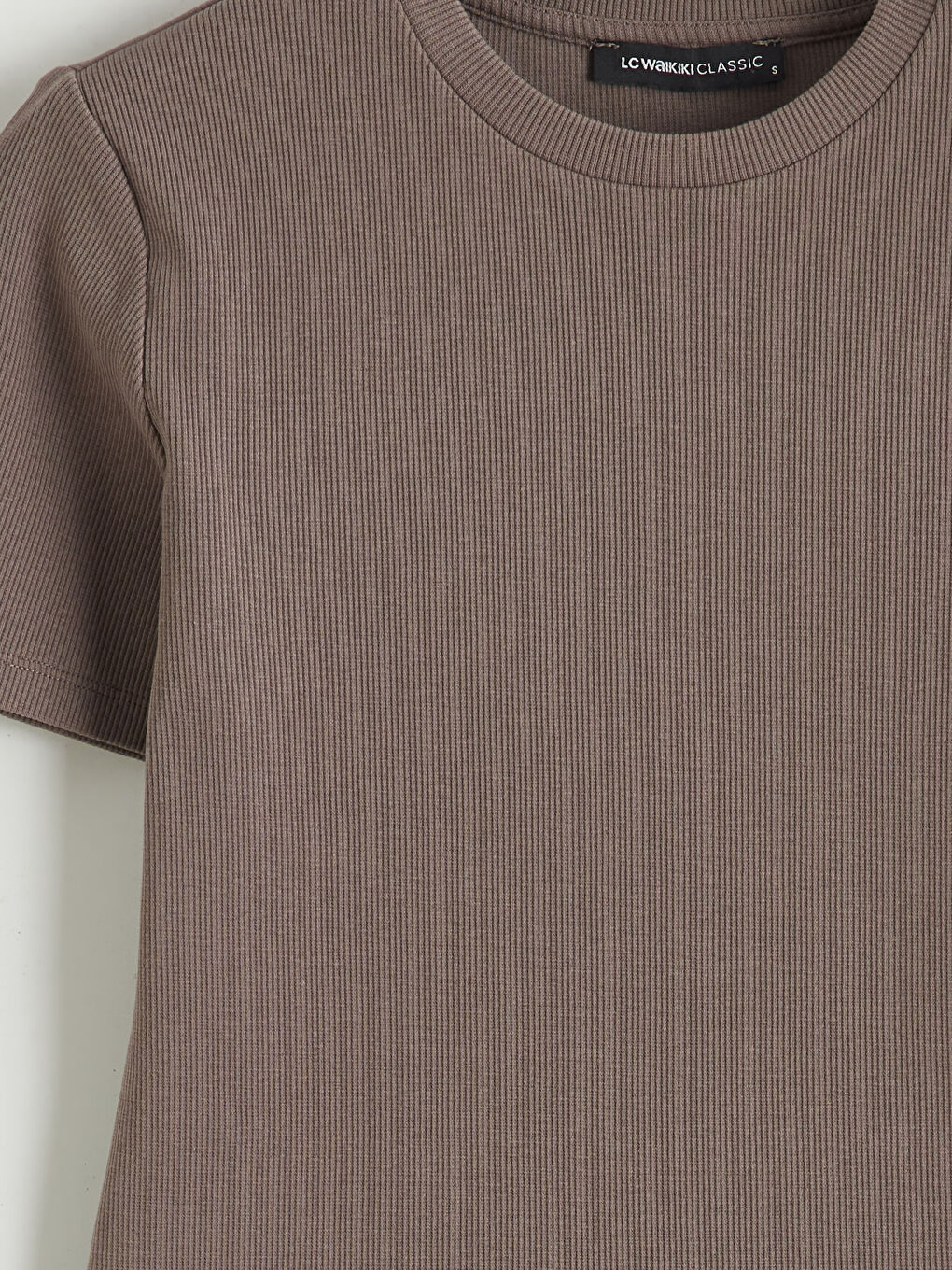 Женщины Коричневый Футболка-5