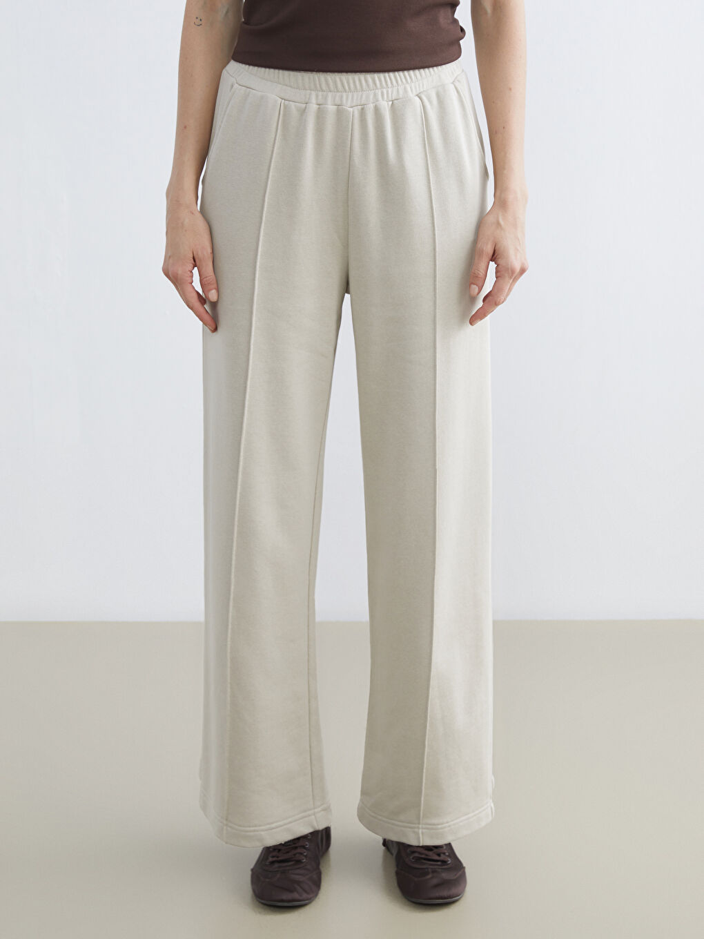 Женщины Серый Брюки‑джоггеры-1