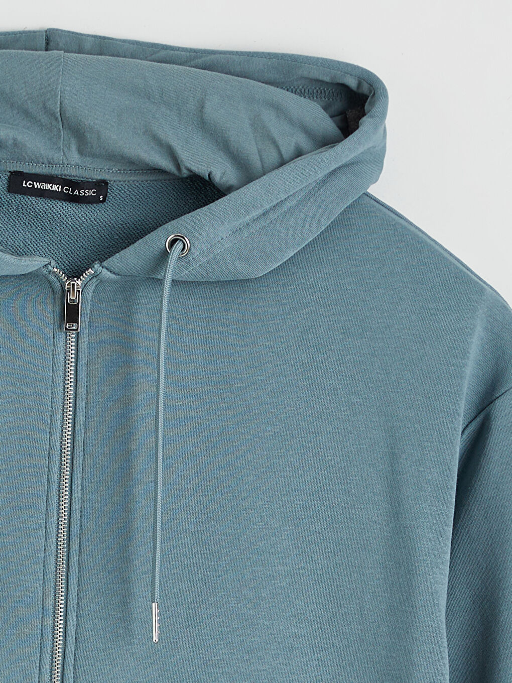 Женщины Голубой Толстовка на молнии-5