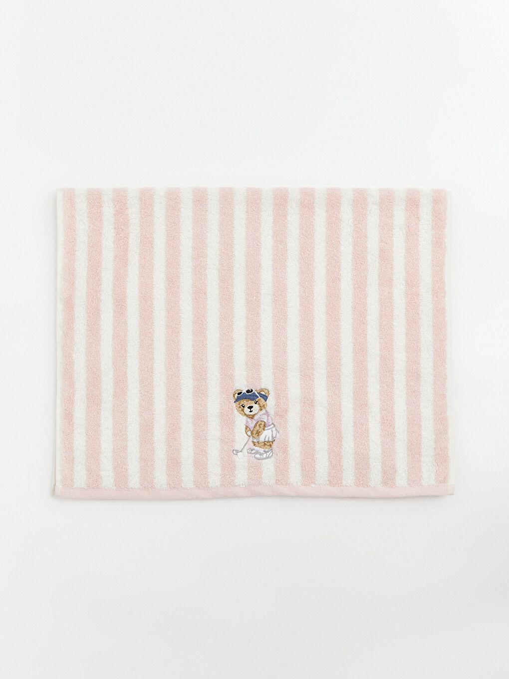 Pembe Ayı Nakışlı Yüz Havlusu 50x80 cm-2