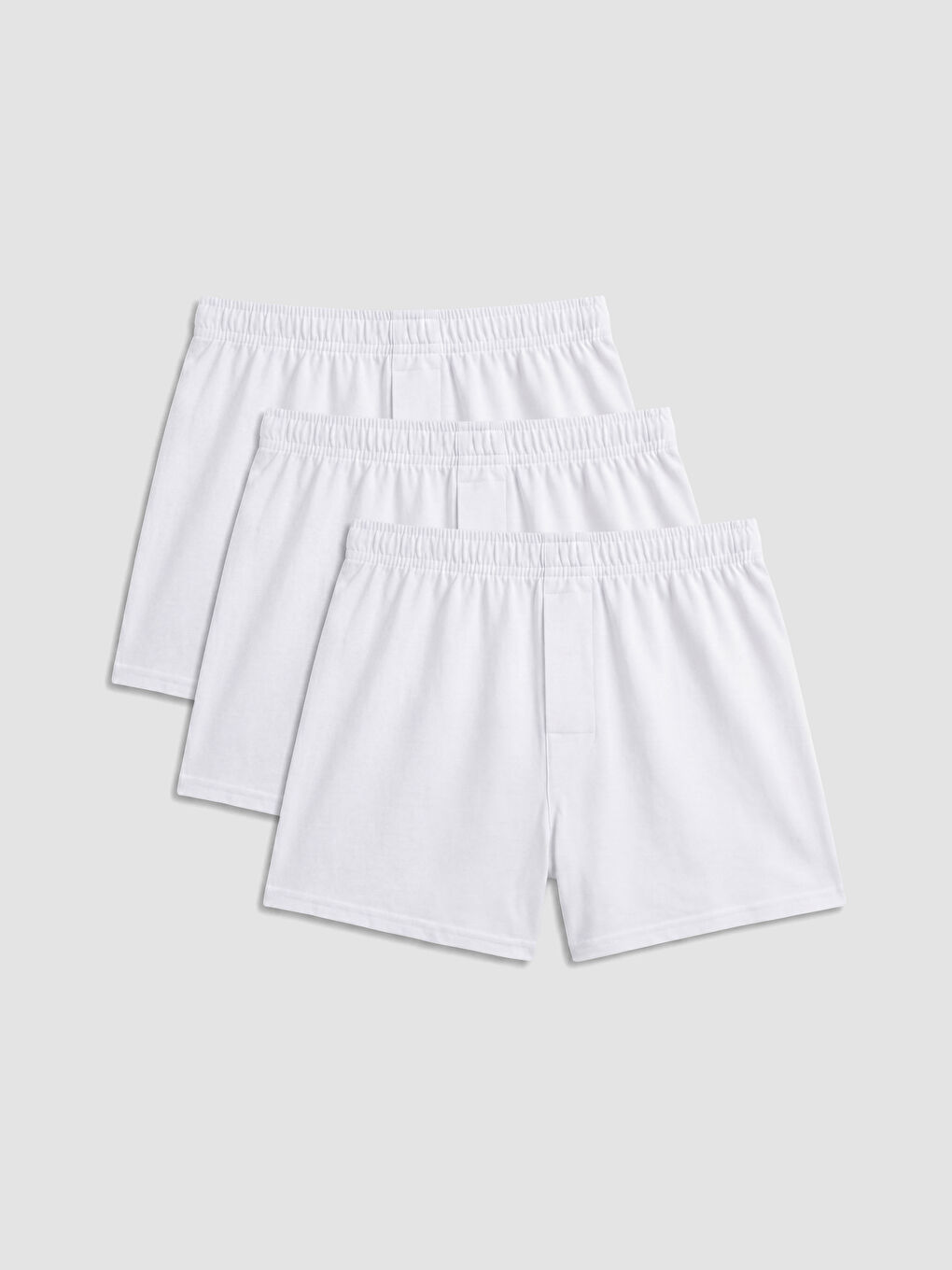 Beyaz Regular Fit Pamuklu Erkek Boxer 3'lü
