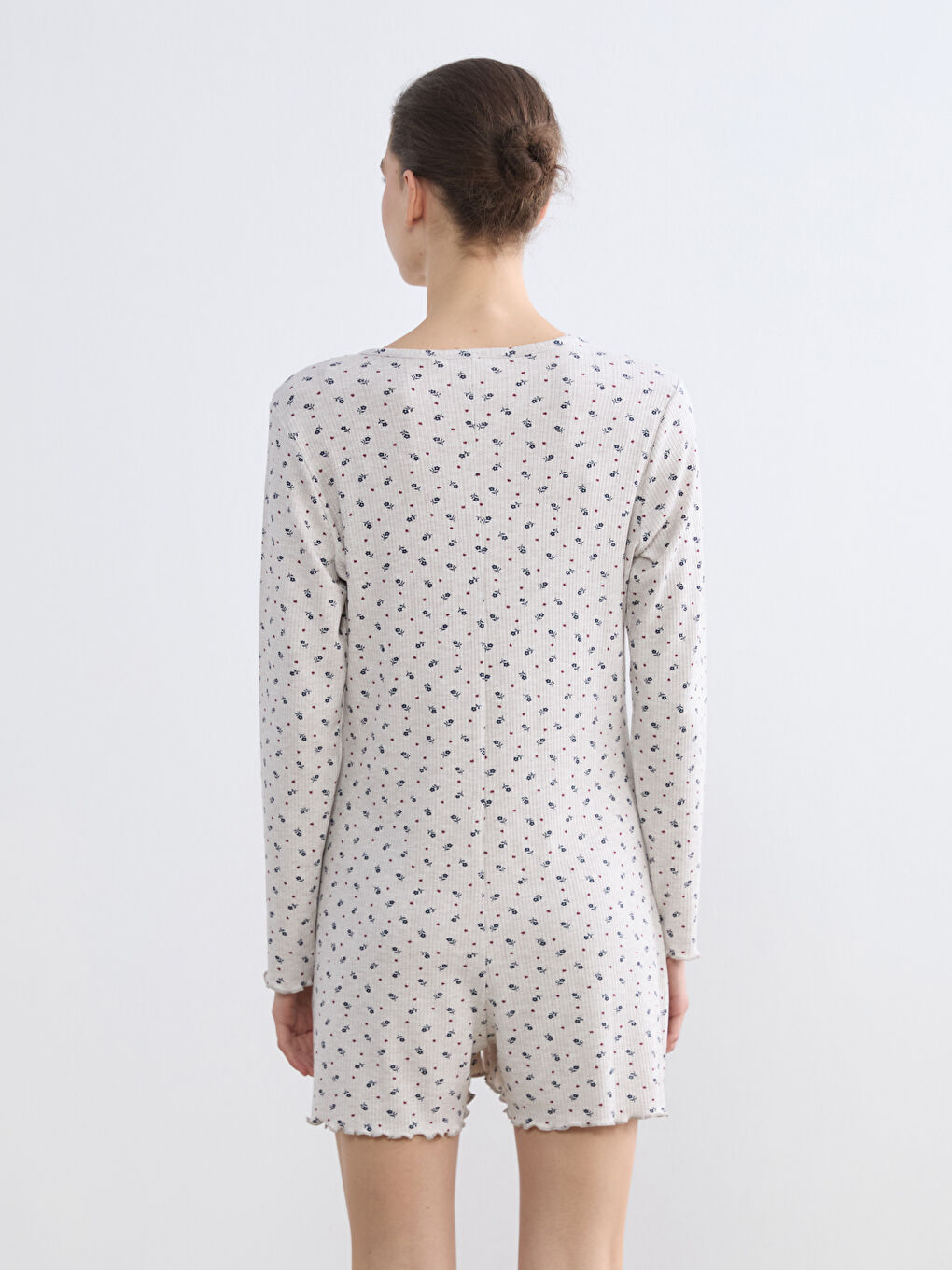 V-Neck Floral Women's Short Pajamas-3