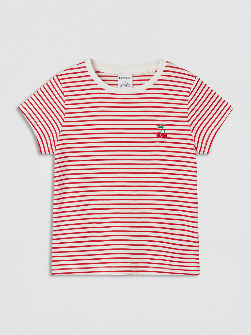 Crew Neck Striped Baby Girls' T-Shirt