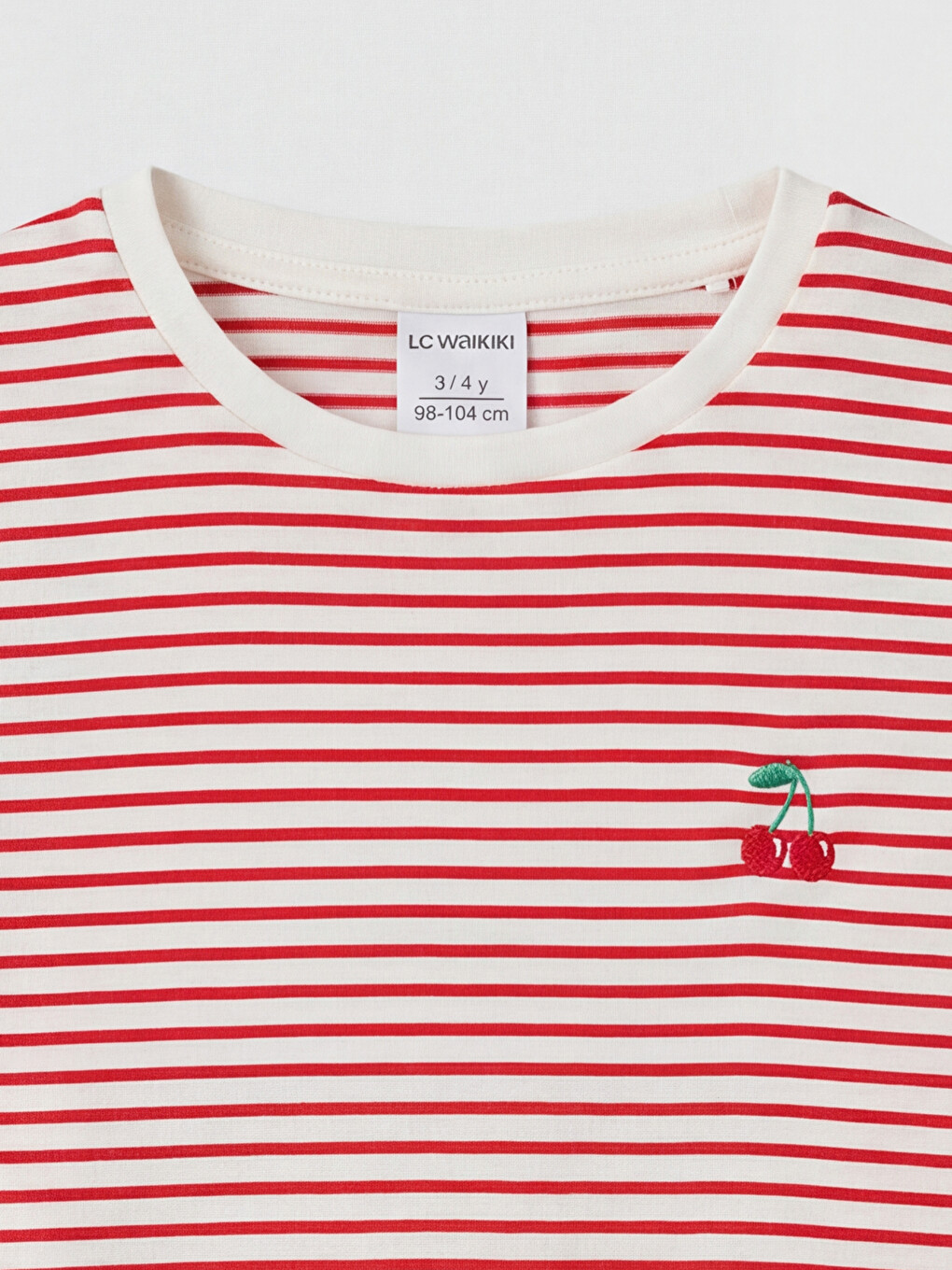 Crew Neck Striped Baby Girls' T-Shirt-2