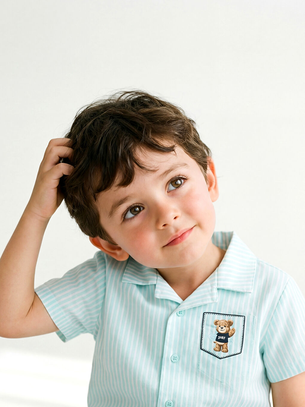 Bear Teddy Printed Boys' Shortie Pyjamas Set-1