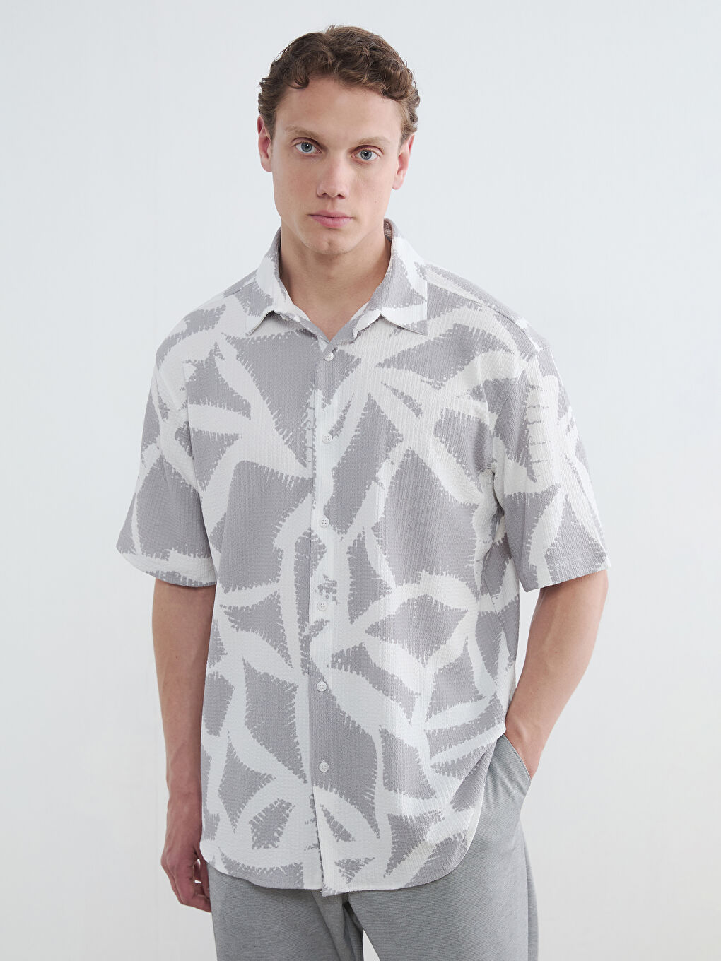 Regular Fit Patterned Men's Shirt