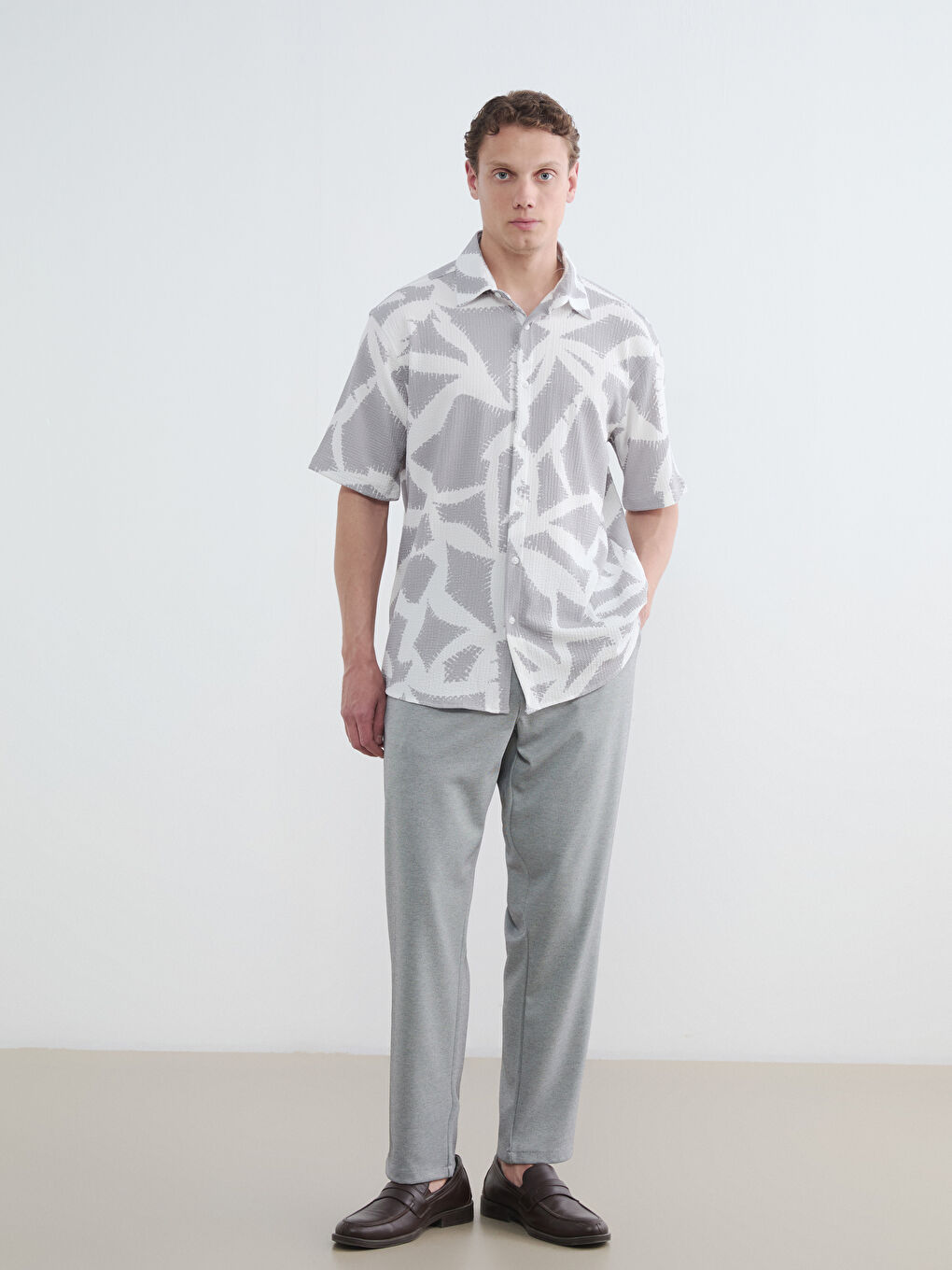 Regular Fit Patterned Men's Shirt-1