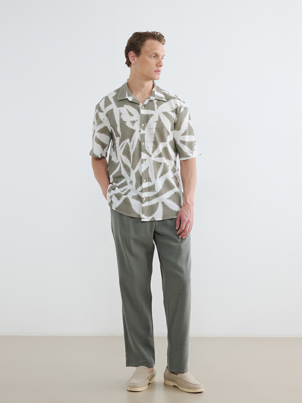 Regular Fit Patterned Men's Shirt-1