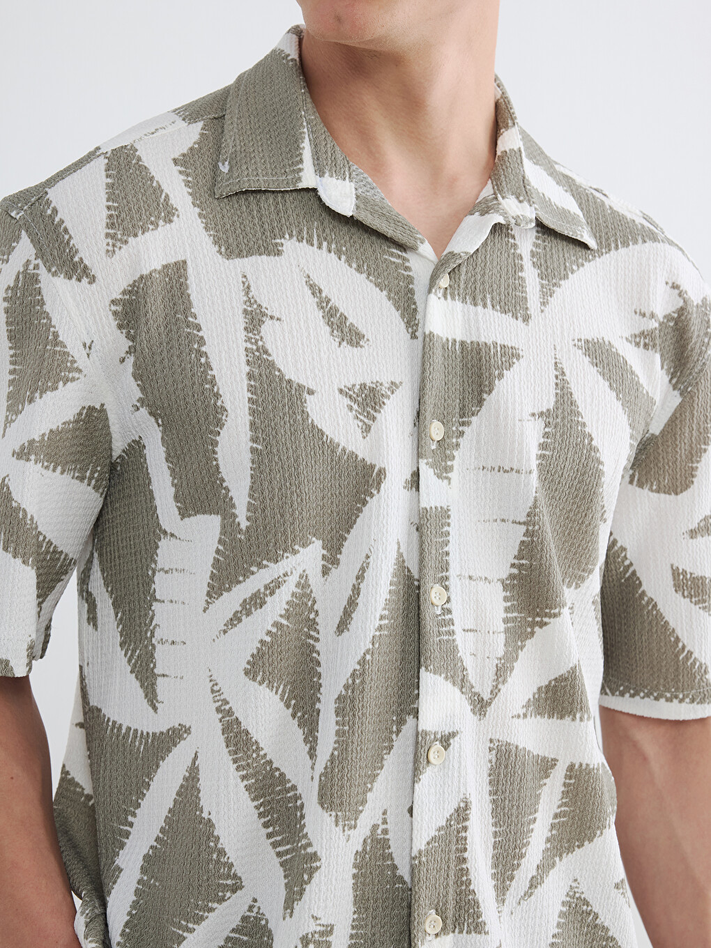 Regular Fit Patterned Men's Shirt-2