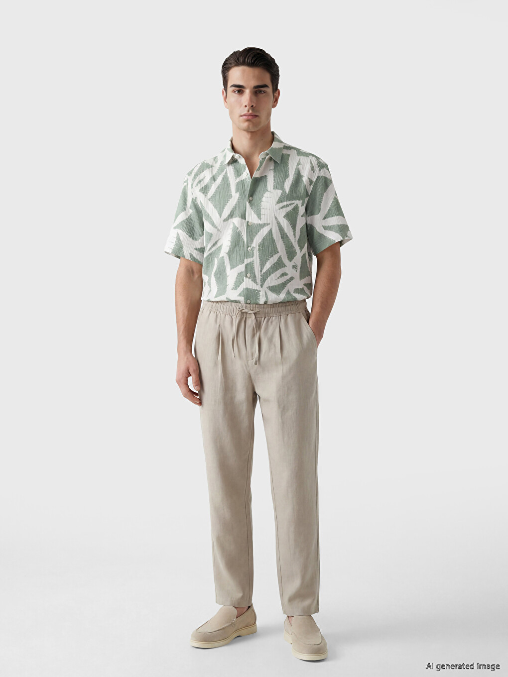 Regular Fit Patterned Men's Shirt-1
