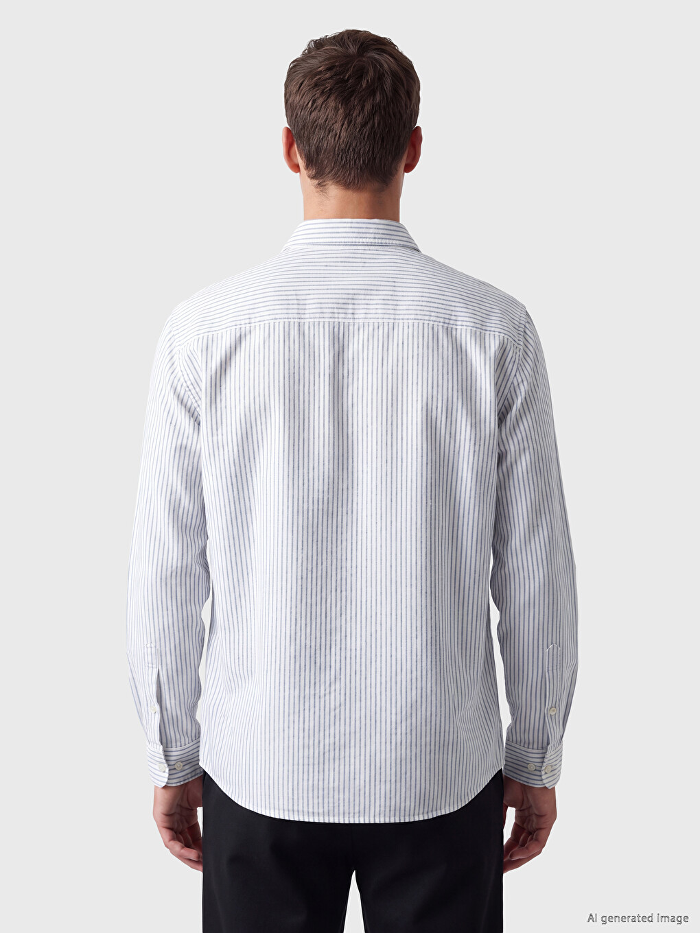 Regular Fit Striped Long Sleeve Men's Shirt-3