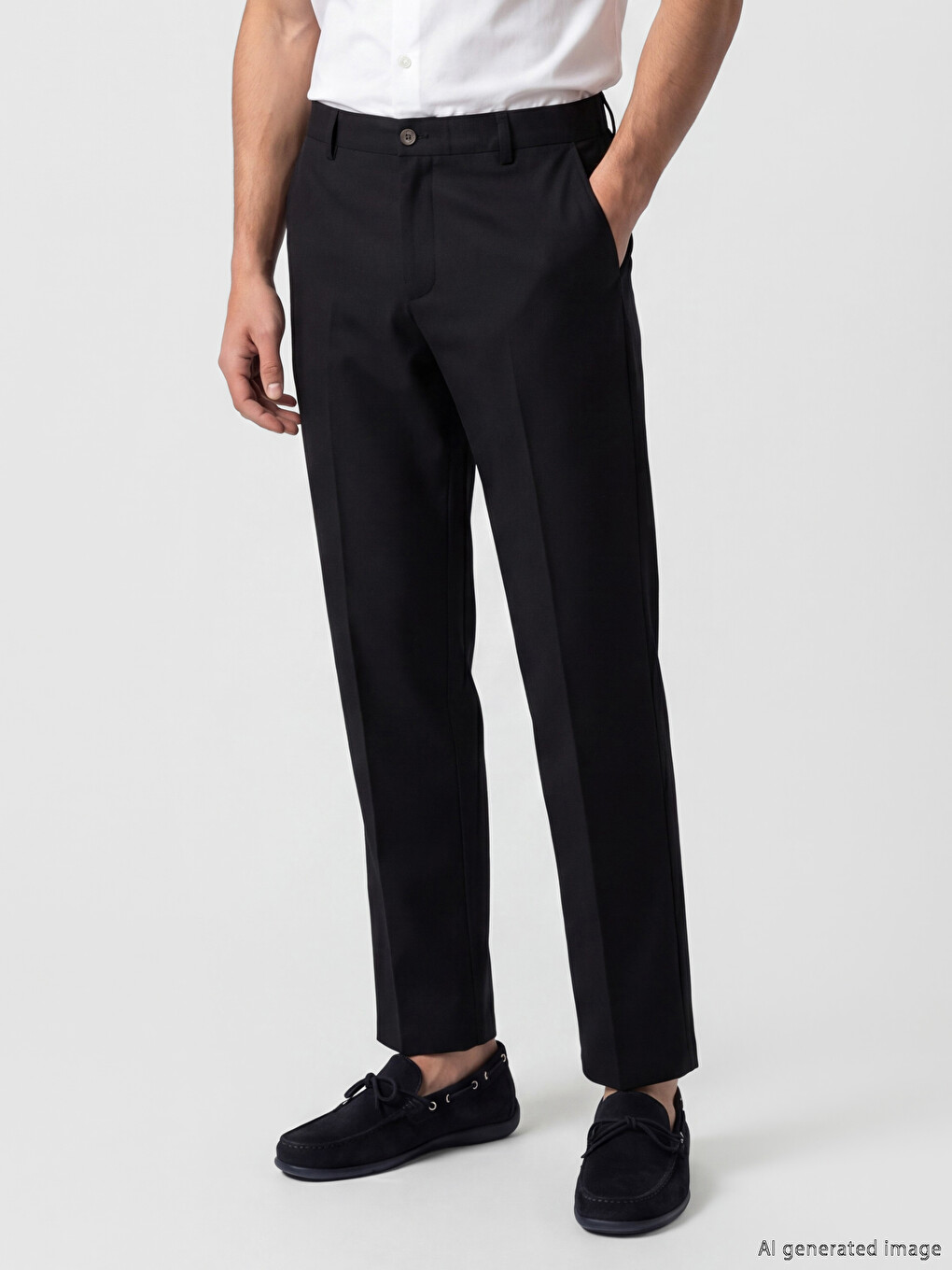 Standard Fit Men's Fabric Trousers-1