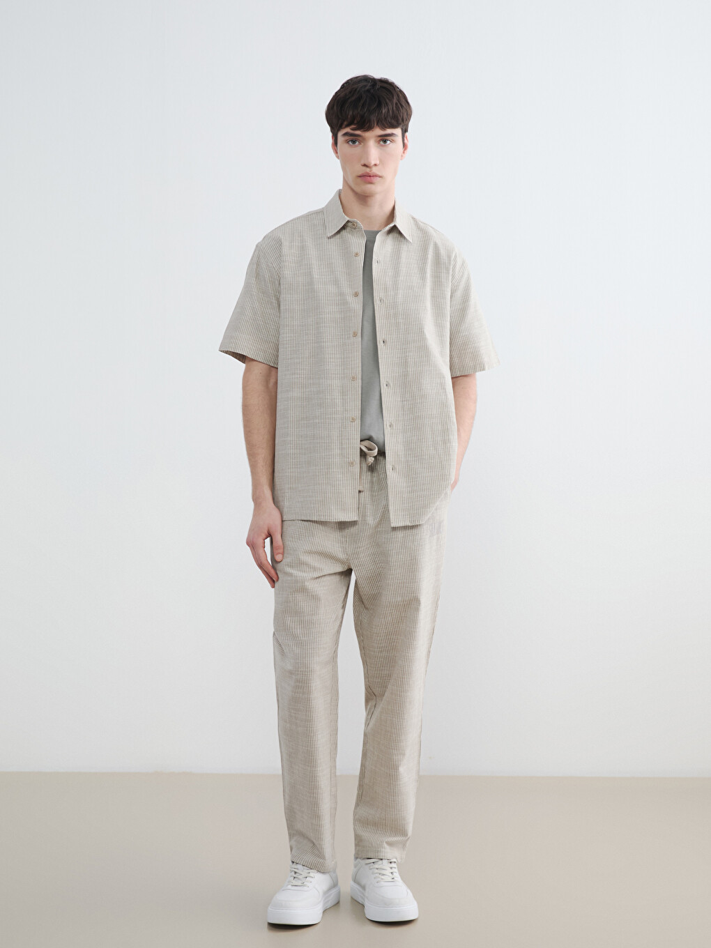 Man Beige Shirt-1
