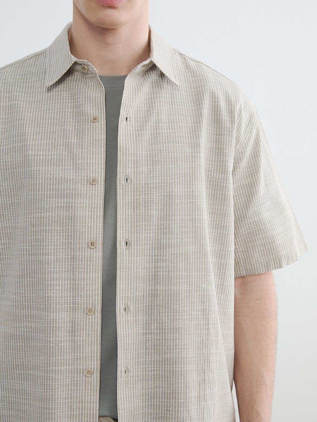Man Beige Shirt-2