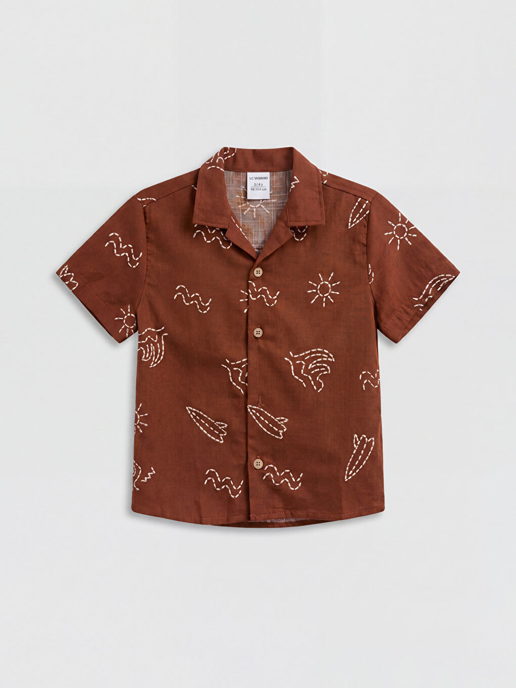 قميص بوبلين مطبوع للأولاد