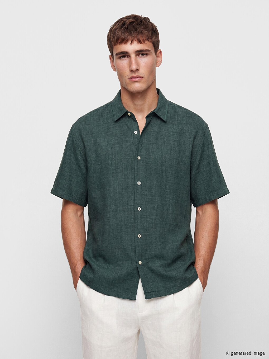 Regular Fit Crepe Men's Shirt