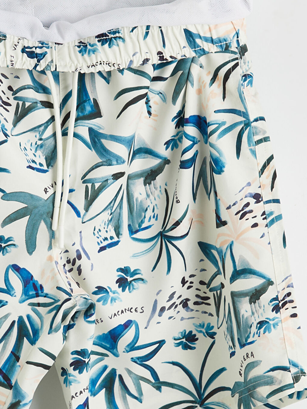 Short Length Patterned Men's Swimming Shorts-6