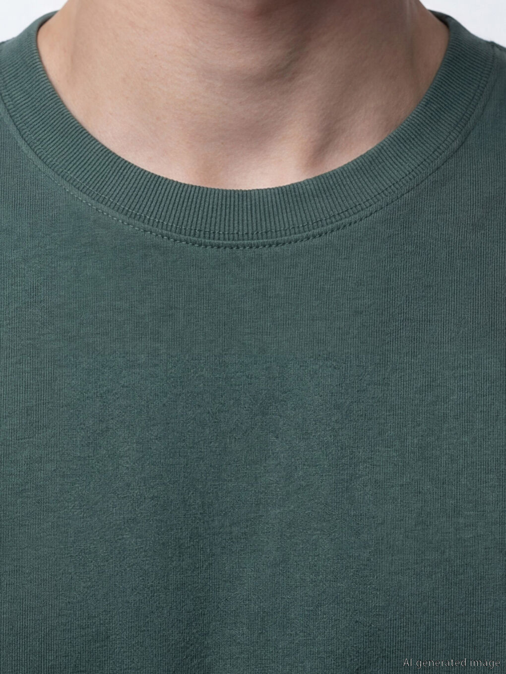 تي شيرت رجالي بياقة دائرية من قماش الجيرسي-2