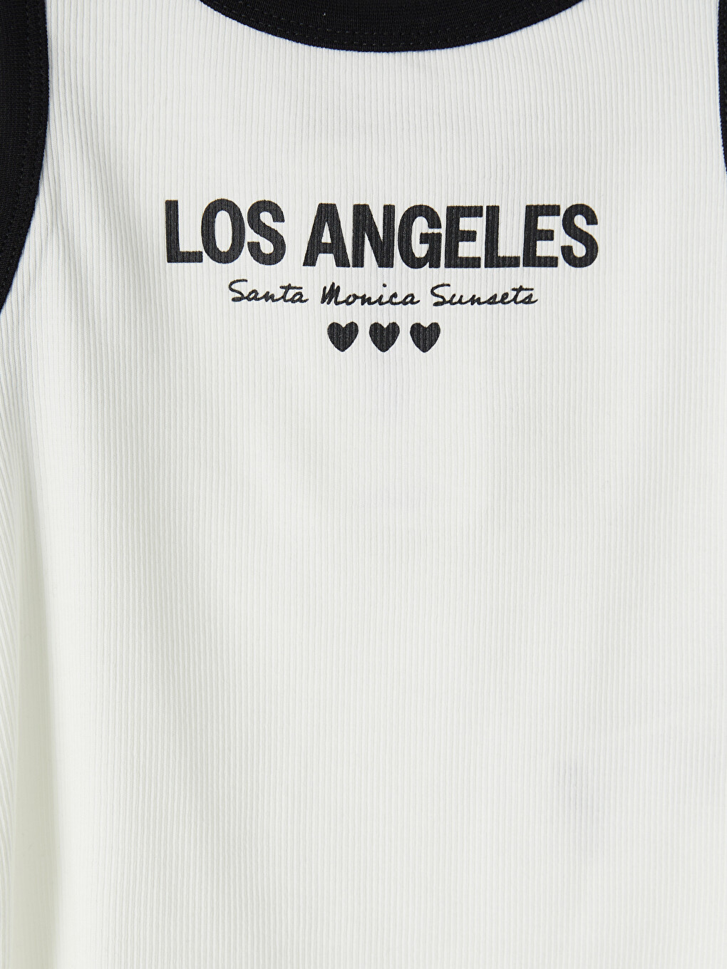Ekru Los Angeles Baskılı Kız Çocuk Şortlu Pijama Takımı-2