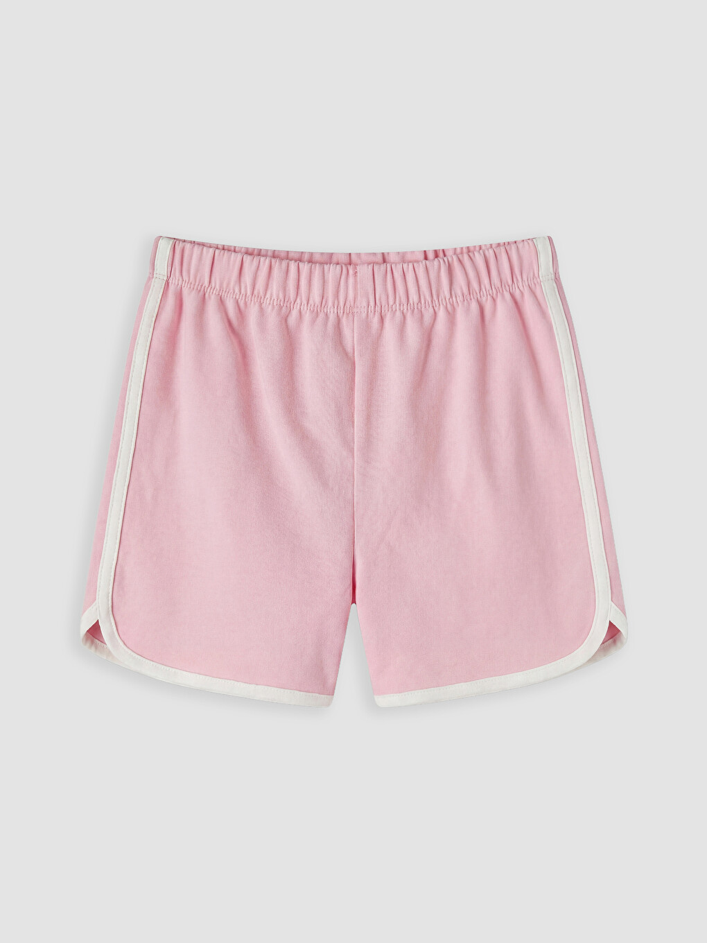Ekru Bisiklet Yaka Baskılı Kız Çocuk Şortlu Pijama Takımı-3