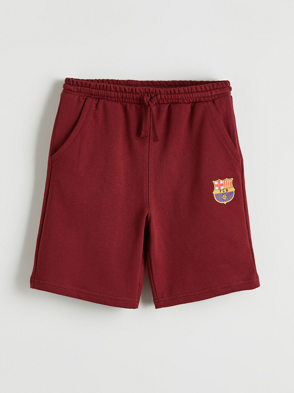 Ekru Barcelona Baskılı Erkek Çocuk Tişört ve Şort-4