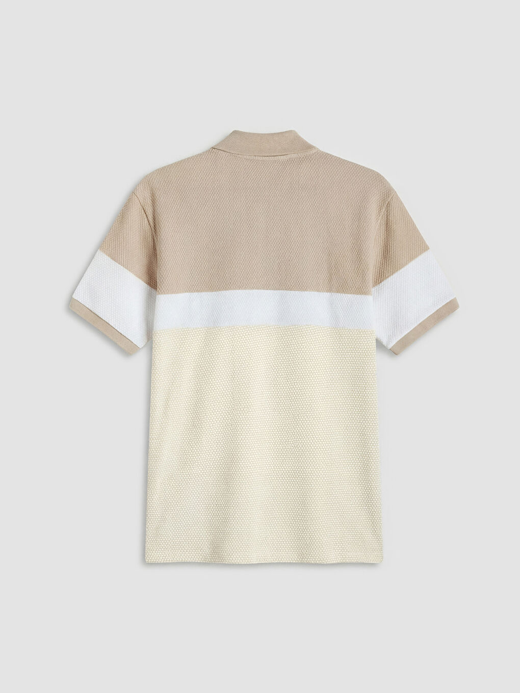 تي شيرت رجالي بياقة بولو بتصميم بلوك الألوان-4