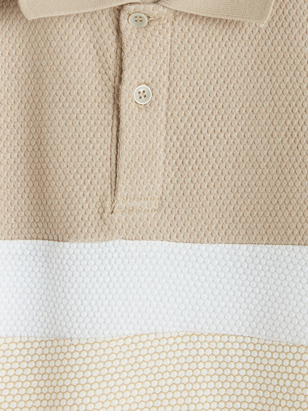 تي شيرت رجالي بياقة بولو بتصميم بلوك الألوان-5