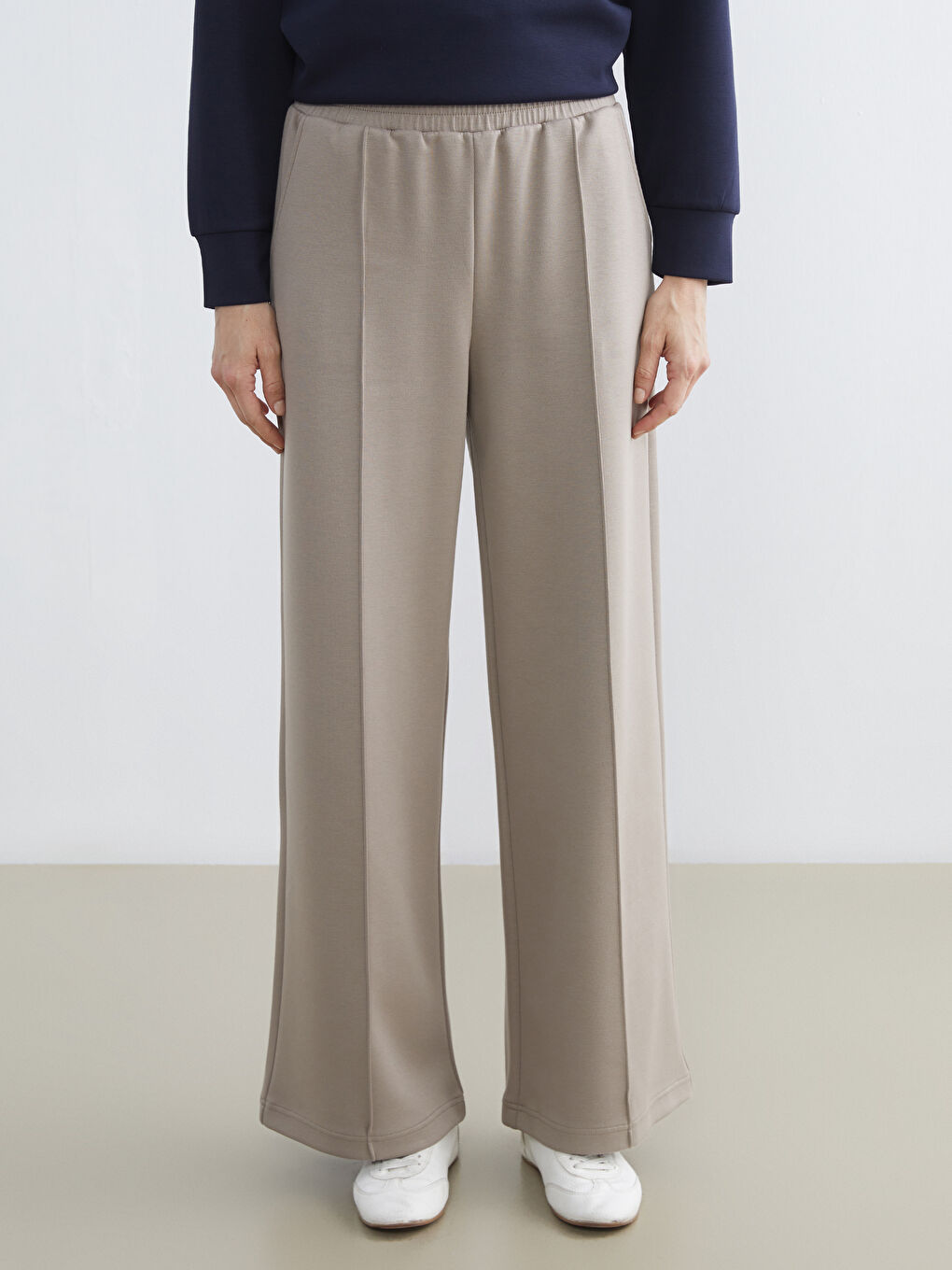 Woman BEIGE Sweatpants-1