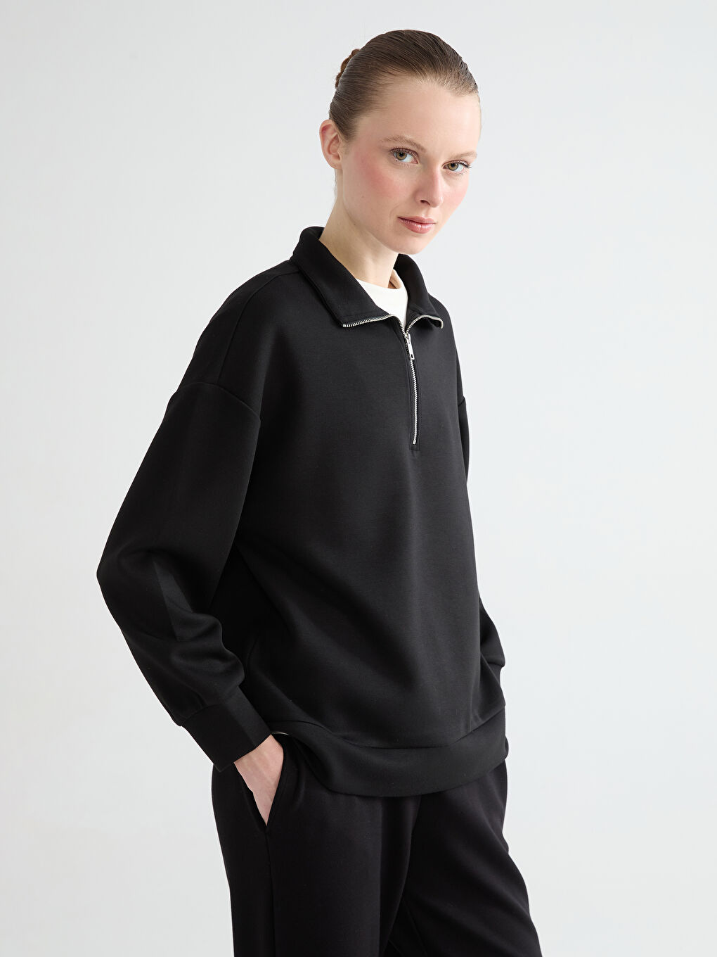 Mock Neck Soft Touch Women's Sweatshirt