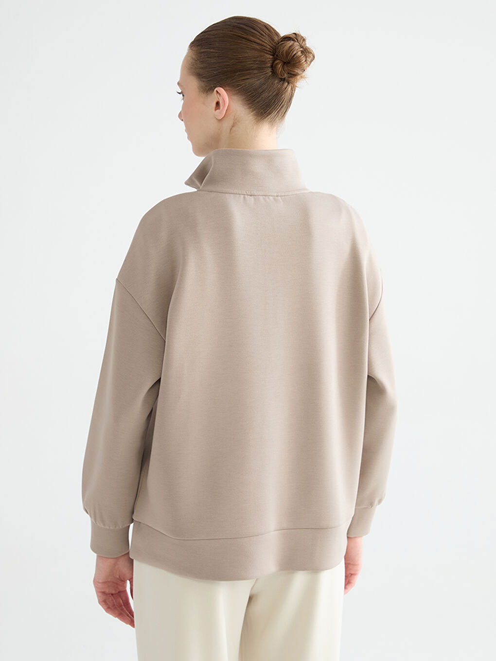 Woman BEIGE Sweatshirt-3