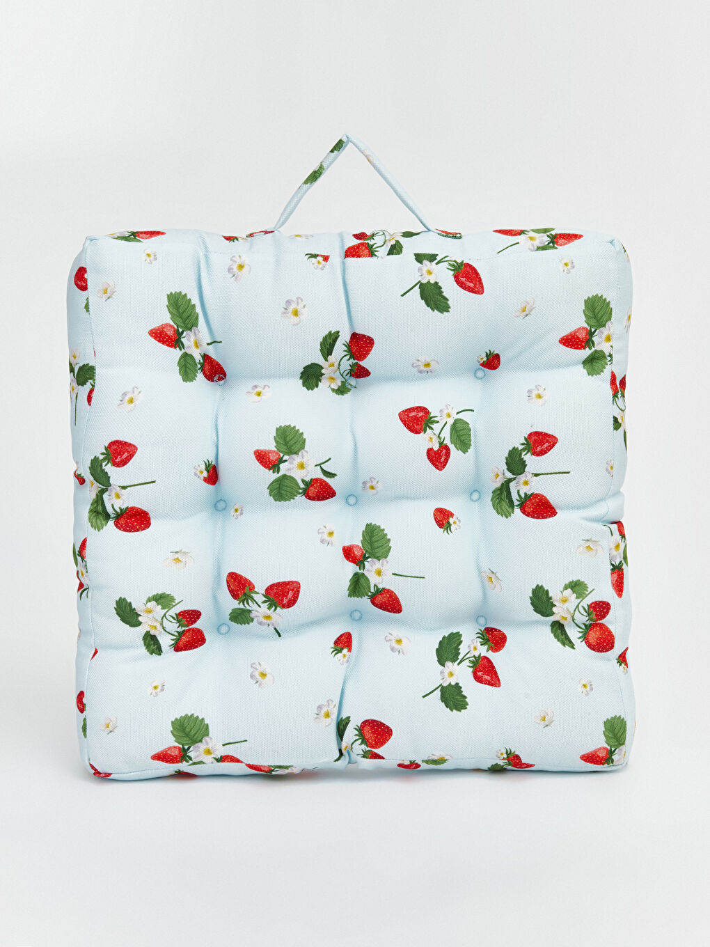 Karışık Çilek Baskılı Dolgulu Minder 40x40 cm-1