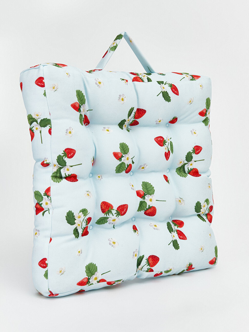 Karışık Çilek Baskılı Dolgulu Minder 40x40 cm-2