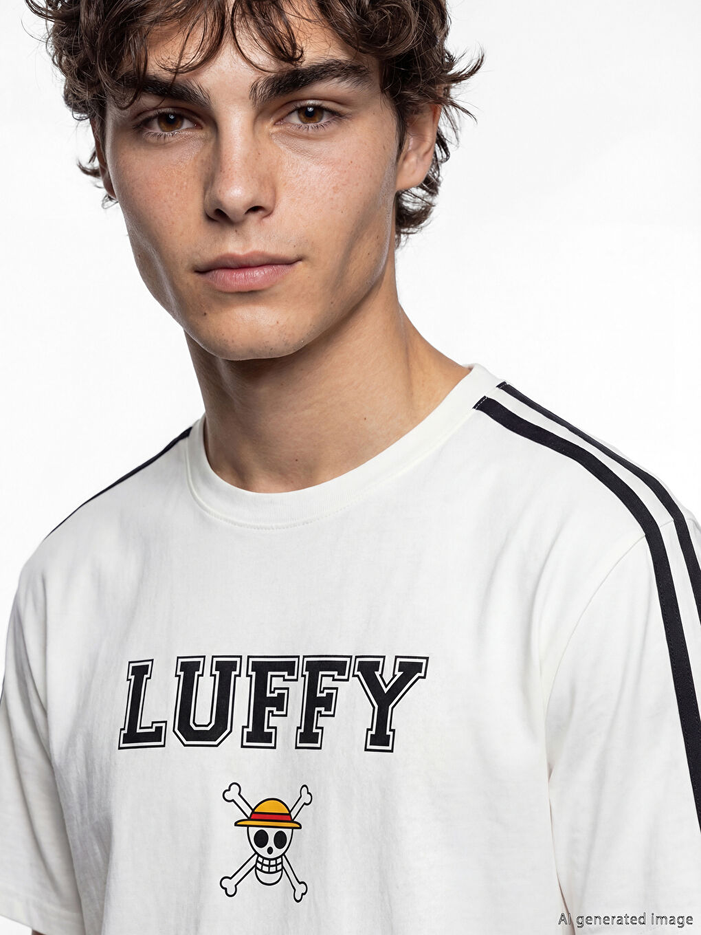 T-shirt Homme Imprimé One Piece à Col Rond-2