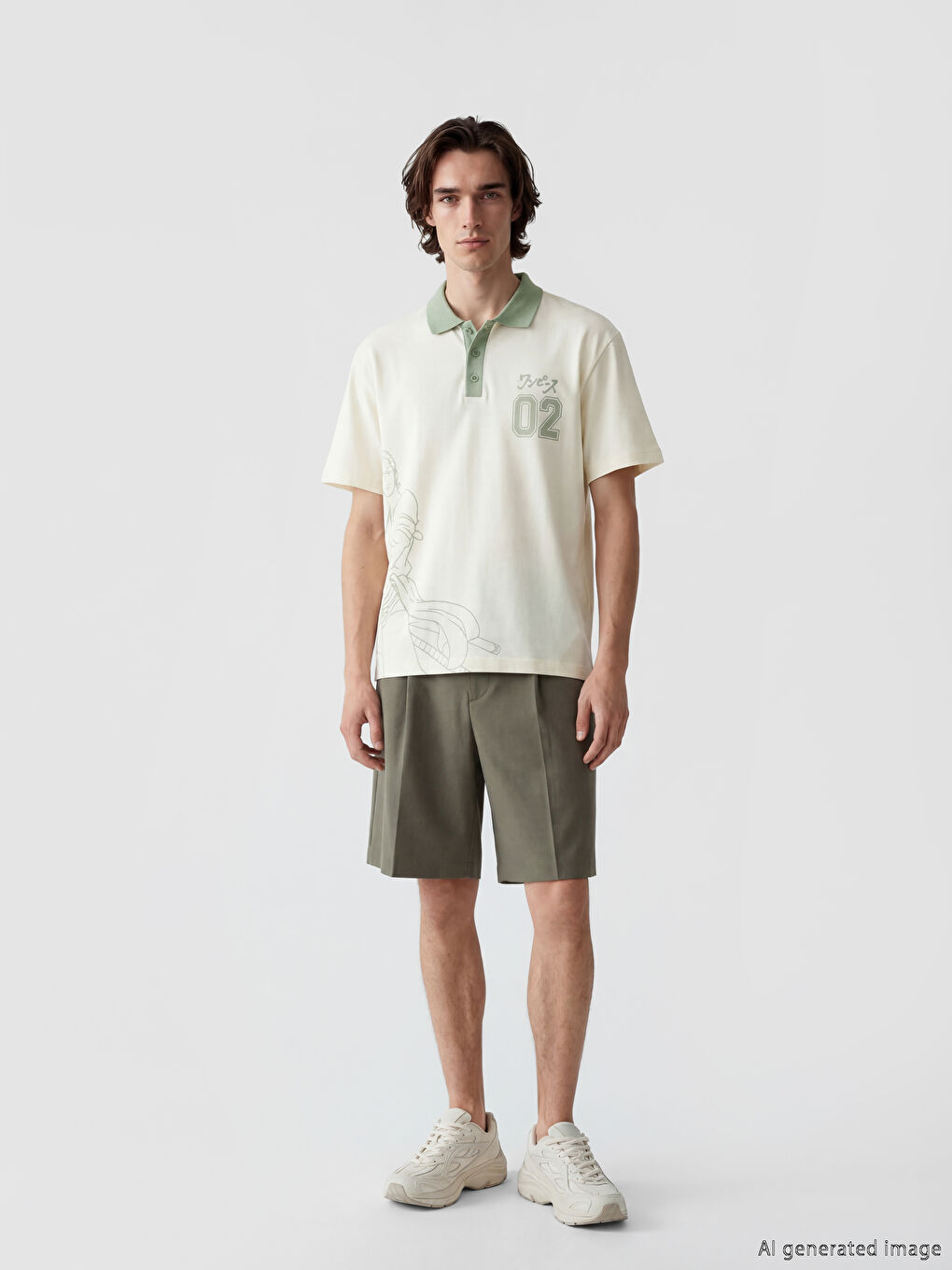 One Piece Printed Men's T-Shirt-1