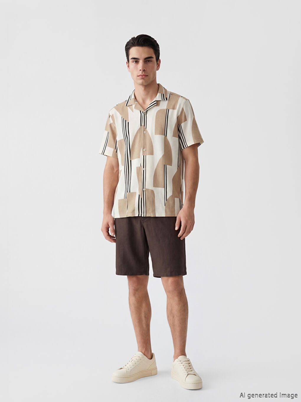 Regular Fit Patterned Men's Shirt-1