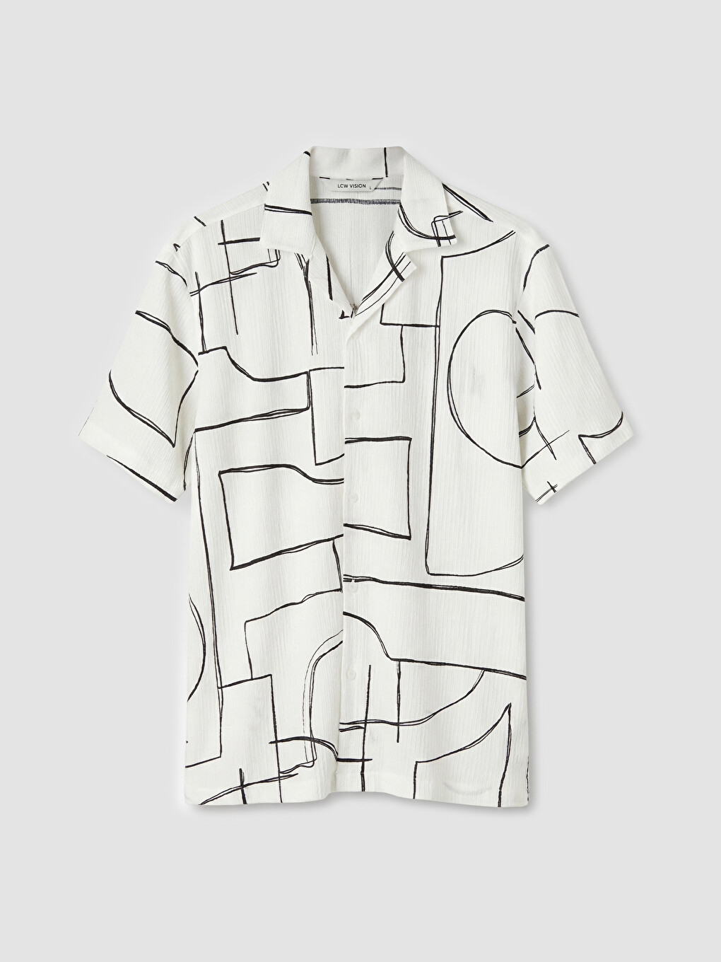 Regular Fit Printed Raschel Men's Shirt-4