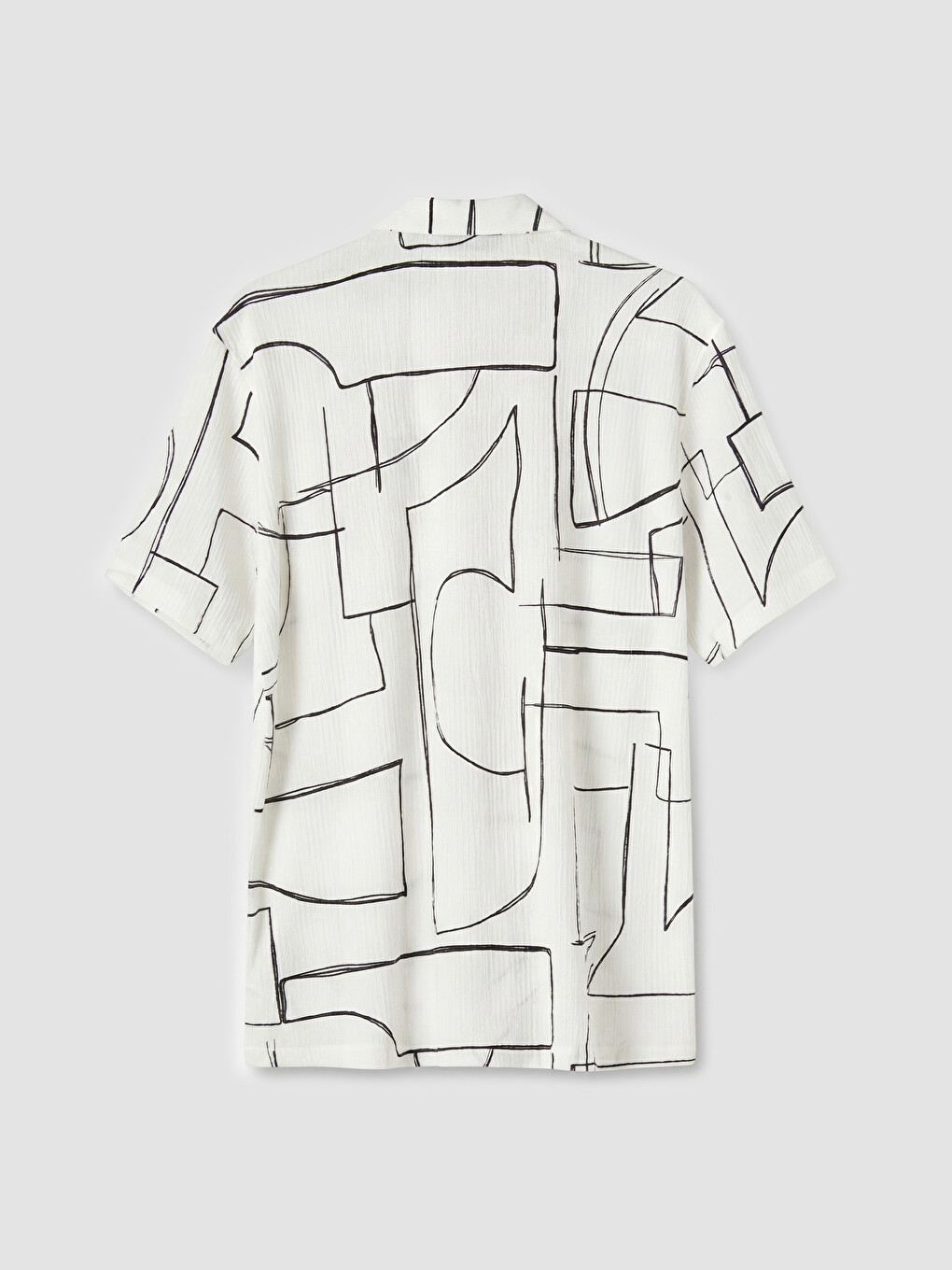 Regular Fit Printed Raschel Men's Shirt-5