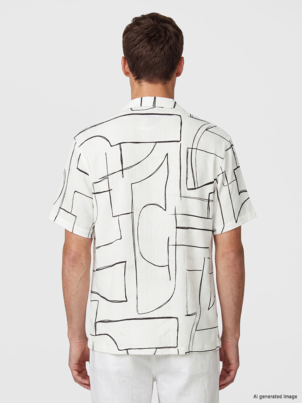 Regular Fit Printed Raschel Men's Shirt-3