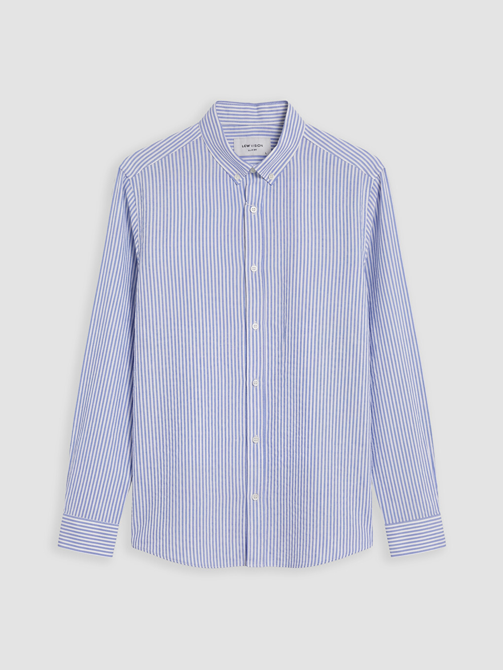 Slim Fit Striped Crinkle Men's Shirt