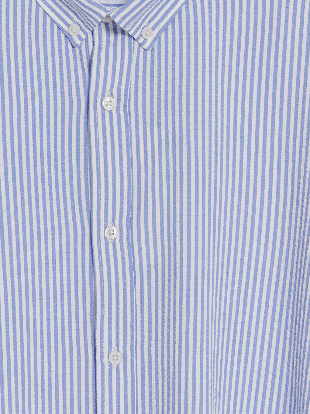 Slim Fit Striped Crinkle Men's Shirt-2