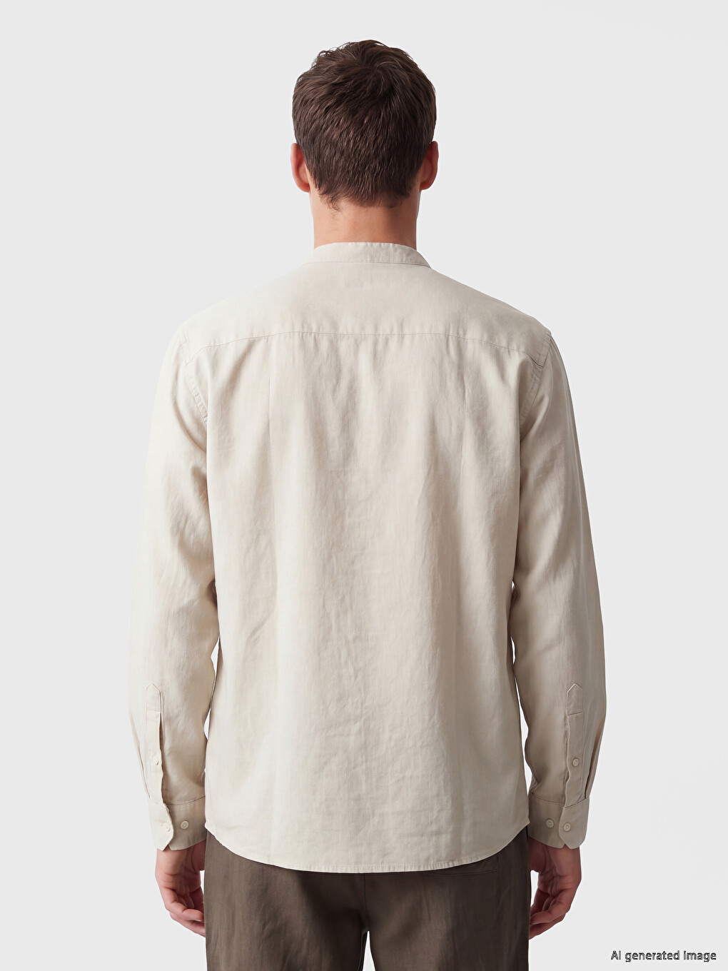 Regular Fit Linen Blend Men's Shirt-3