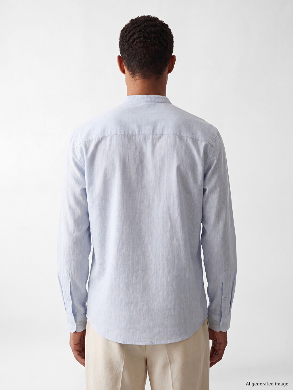 Regular Fit Keten Karışımlı Erkek Gömlek-3